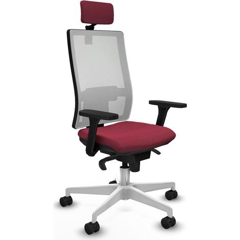 piqueras-y-crespo Silla de Oficina color granate ergonómica