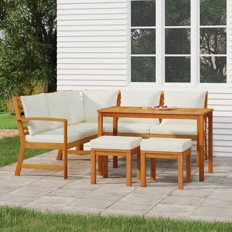 Gartenlounge Holz Ecklounge Sitzgruppe Lounge Set Outdoor-Gartenmöbel (1/5)