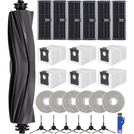 26 Kit Pices rechange Compatible pour Dreame L10s Pro Ultra Heat/ L10s Ultra Gen 2 / Mova E30 Ultra / X30 Ultra,1 Brosse Principale,6 Filtres,6 Brosses latrales,6 Sacs Poussire (1/5)