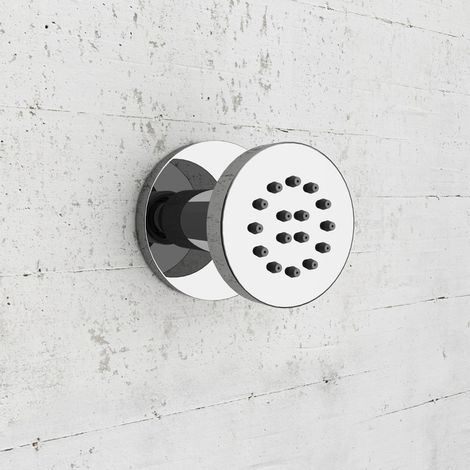 Single Round Shower Bath Body Massage Jet Chrome (1/5)