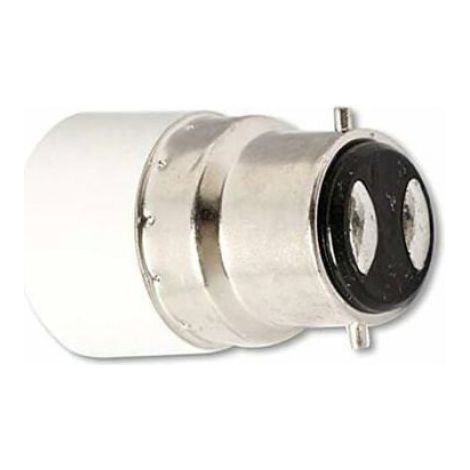 Convertisseur Douille B22 Vers E14 - Adaptateur Lampe PVC - Pour Luminaires Domestiques et Professionnels - Lot de 5 (1/4)