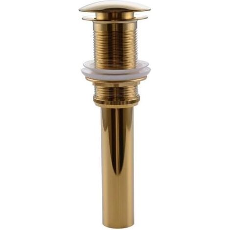 Un-Fendue Bassin évier Robinet Poussez Pop-Up Cliquez Clack Maker Bouchon Stopper sans débordement Fait (Or) (1/5)