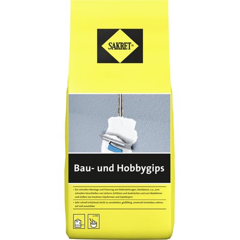 Sakret Bau- und Hobbygips 1,5 kg Beutel weiß Gips (1/2)