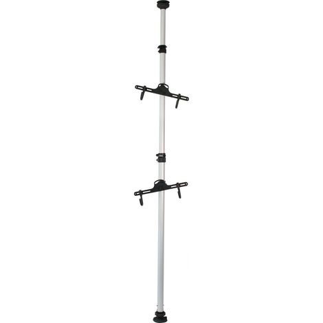 Portabici telescopico sistema di sospensione 2 bici 160-340cm supporto regolabile 160002915