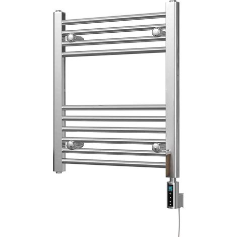 Zennor - Chrome Electric Towel Rail H600mm x W500mm Straight 200w Thermostatic WIFI (1/3)