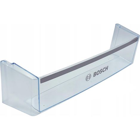 Mensola Balconcino Porta Bottiglie per Frigorifero Bosch Siemens Neff, Dimensioni: 460x120x112 (mm) Colore Trasparente con Logo (1/5)
