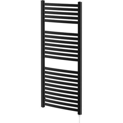 Colore Columbus Matt Black 1200mm x 600mm Electric Heated Towel Rail (1/5)