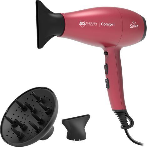 GA.MA 5D Therapy Comfort Halogen Haartrockner 2200 W Rot