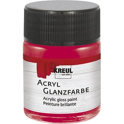 Peinture acrylique brillante, 50 ml verre rouge foncé, peinture acrylique brillante et lisse pour peindre et bricoler, à base d'eau, résistante à la salive, séchage rapide et opaque (1/2)