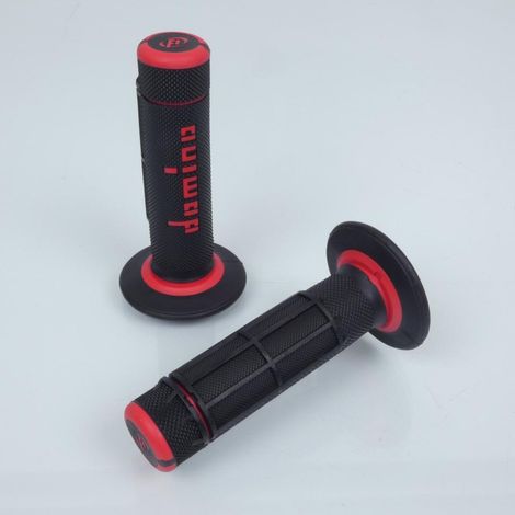 Poignée Domino A020 noir rouge pour moto enduro TT cross 50 à (1/3)