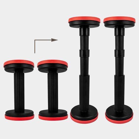 Set mit 2 höhenverstellbaren Möbelfüßen (18-45 cm) - Ersatzfüße, kompatibel mit Sofas, Kommoden, Bettgestellen und Lattenrosten aus Nylon (1/5)