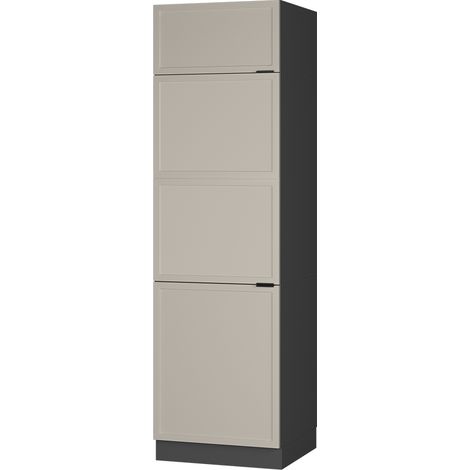 Kühlumbauschrank Fame-Line, GrauBeige, 60 cm, Vicco
