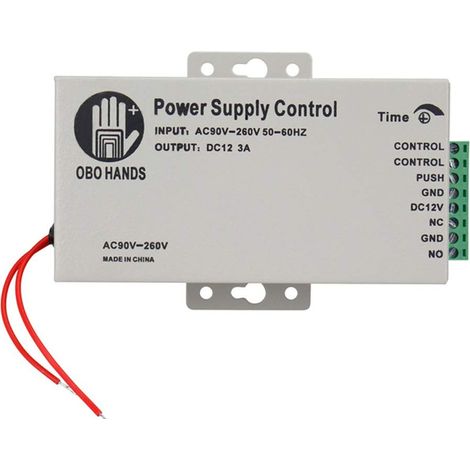 Interrupteur d'Alimentation 12 V DC 3 A Réglable AC90V-260 V Sortie NO/NC pour Porte Vidéo/intercom/Verrou électrique (1/5)