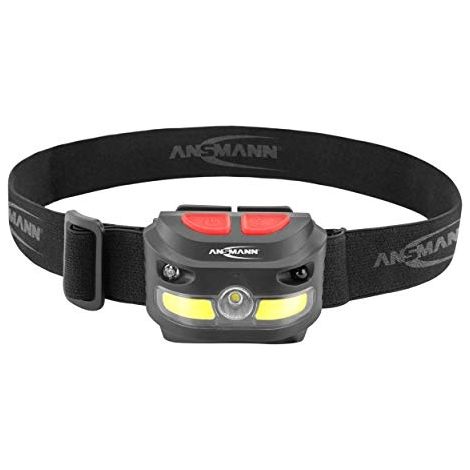 Ansmann Linterna frontal HD250RS linterna frontal negra recargable