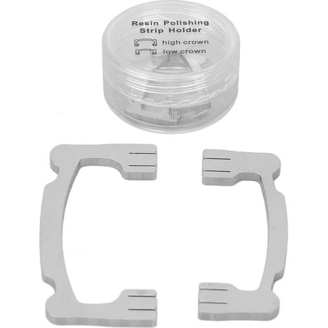 Porte-lamelles de polissage dentaire en acier inoxydable pour couronnes hautes et basses - 2 pièces (1/5)
