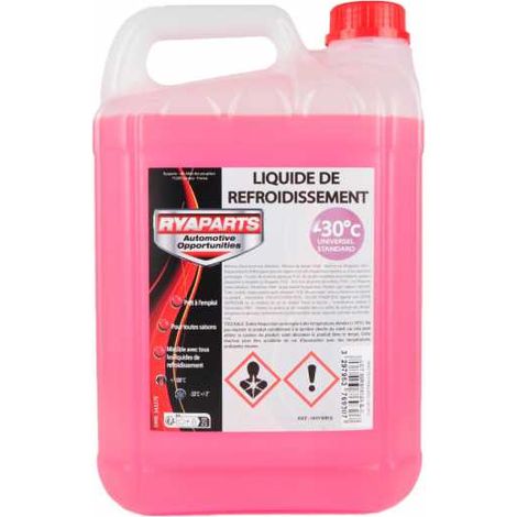 Matijardin – Liquide de refroidissement universel rose 5 litres – Antigel -30°C – Inhibiteur de corrosion – Type 2 norme NF R 15601