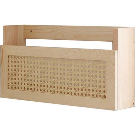 Comes with rattan file rack, hanging file rattan bookshelf, wooden mail organizer