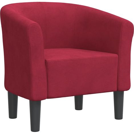 Chaise cabriolet rouge bordeaux velours (1/5)