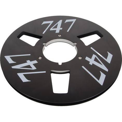 Bobine de bande magnétique vide 1/4" (10 pouces) à 3 trous, en alliage d'aluminium, universelle, pour machine d'ouverture de bobines de bande sonore, noire. (1/5)