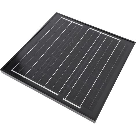 Ventilateur solaire de toit 8W, système de ventilation d'extraction de combles, CC sans balais, pour garage ou entrepôt, noir (1/5)