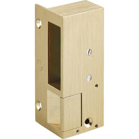 Gâche électriques en applique - bronze pour serrures verticales n°3. hauteur 120 mm main droite - METALUX-DOM
