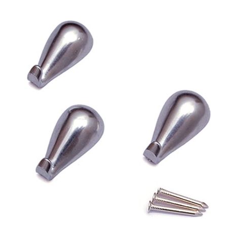 GANCIO QUADRO GOCCIA PRONTY - FERRO CROMO MM 27 CF=PZ 3- 12 confezioni