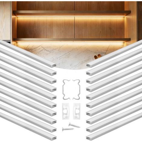 Profilé Aluminium LED en U 1 m Lot de 20 Canal LED pour (1/5)