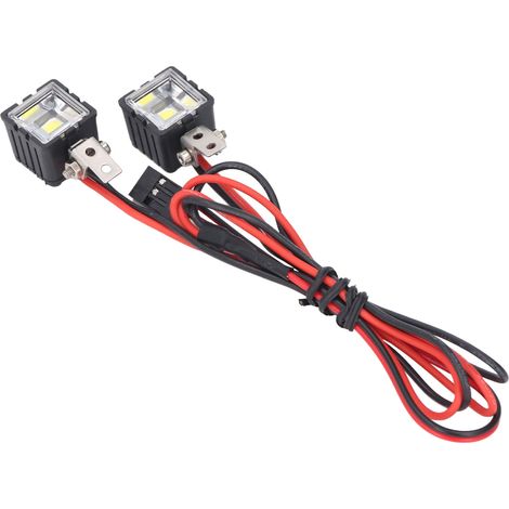 Phare avant LED haute luminosité blanc pour voiture RC Axial SCX10 90046 (compatible Redcat) pour crawler RC 1:10 (2 LED) (1/5)