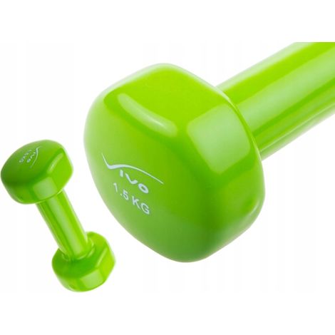 Mancuernas VIVO de 1,5 kg, color verde, 1 unidad. (1/4)