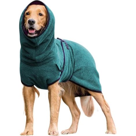 Peignoir de bain chien chiot, robe de chambre éponge bleu lac, manteau séchant rapide, taille 2XL, pour animaux domestiques (1/2)