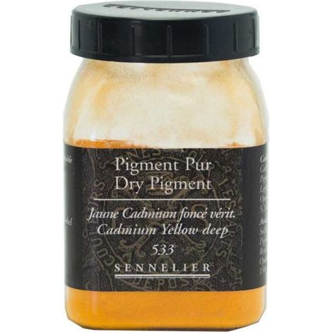 Pigment - SENNELIER - Jaune de cadmium foncé - Pot 150 g - Poudre pure - Création de peinture