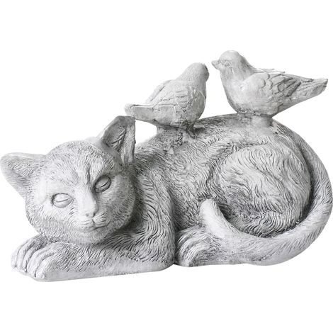 Gartenfigur KALELA Katze Grau