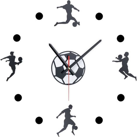 Orologio da parete personalizzabile stile sportivo camera bambino ragazzo fissaggio a parete design ludico in plastica verde 130013274