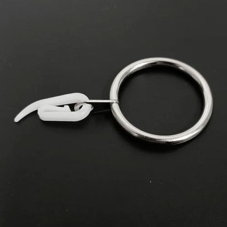 40 Pieces Metal Curtain Rings for Curtain Rods, Curtain Hanging Rings, Curtain Rings & Curtain Hooks for Curtains and Rods, 30 mm Inner Diameter (1/5)