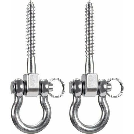 Kaelt - 2 pièces 900KG capacité 304 crochets de plafond robustes en acier inoxydable, crochets de balançoire, crochets de suspension avec vis pour chaise suspendue de yoga en bois sac de boxe hamac fa (1/5)