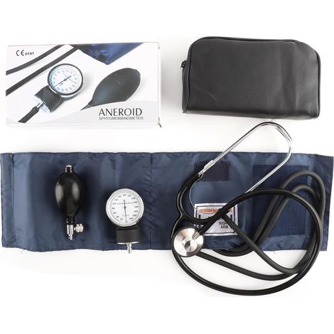Tensiomètre Médecin Brassard Manuel Stéthoscope Mesure Santé Tension Artérielle Domicile Appareil Pression Systolique Diastolique Sphygmomanomètre (1/5)