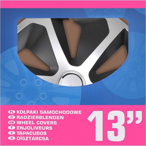 Set copricerchi Roco argento/nero 13 pollici 4 pezzi in scatola espositiva (1/5)
