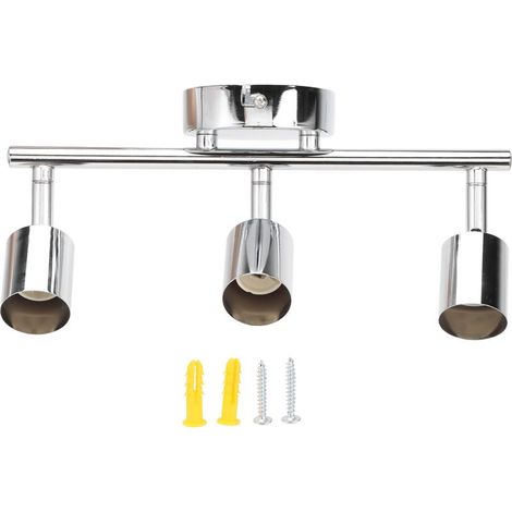 applique murale intérieure-Base de Spot LED 3 Voies - Lampe d'Accent Rotative et Flexible pour Plafond - GU10, Suspension, Salon, Restaurant (3 Pièces) (1/5)