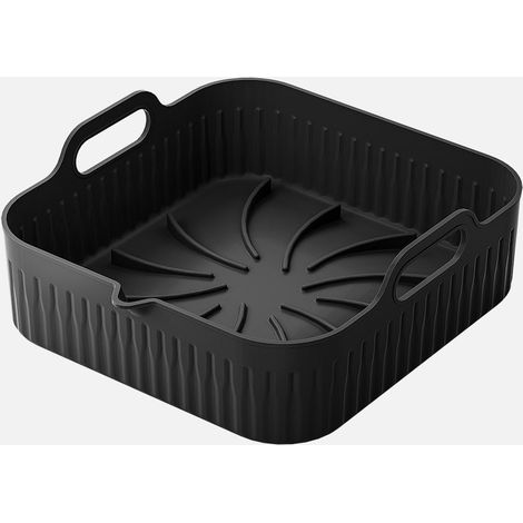 Placca in silicone per fryer ad aria 8,5x26x25 cm nera antiaderente