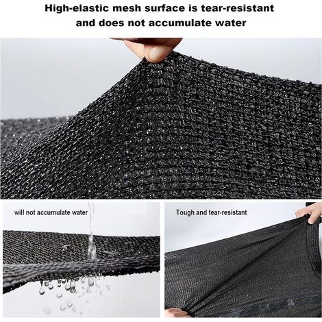 Schwarze 6x4m Moskitonetz-Markise mit UV-Schutz und Metallösen, ideal für Garten und Terrasse (1/4)