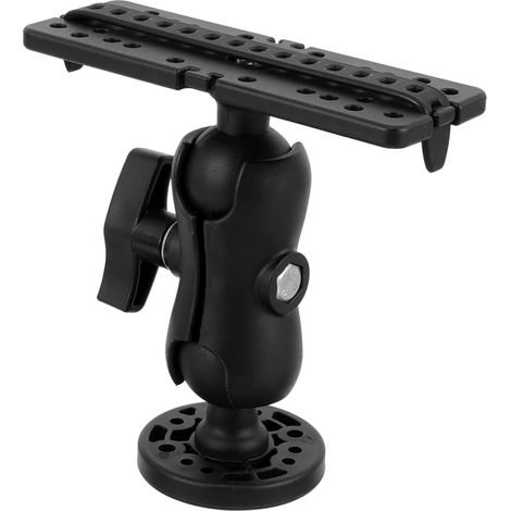 Support Détecteur de Poissons Universel Fixation Sondeur pour Kayak Bateau Pêche Platine de Montage Orientable 360 Degrés Accessoire Navigation Écholot Base de Fixation Robuste (1/5)