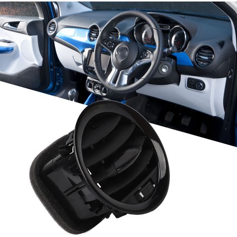 La grille d'aération noire brillante à l'intérieur de la bouche d'aération de climatisation convient à la Vauxhall Adam Corsa D (09047). (1/5)
