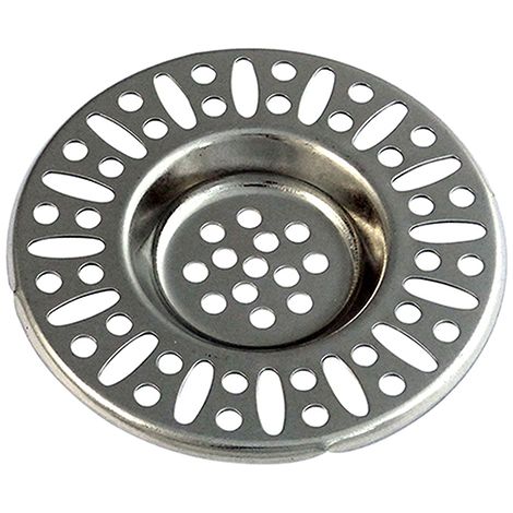 Rousseau - Grille de Bonde pour Évier - ABS - Diamètre 80 mm - Lot de 2 Pièces - Inox