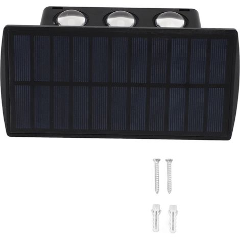 Ortviai Applique Murale Solaire IP65 SL-702 Lumière Dorée avec Éclairage Haut/Bas pour Jardin, Terrasse et Clôture (1/5)