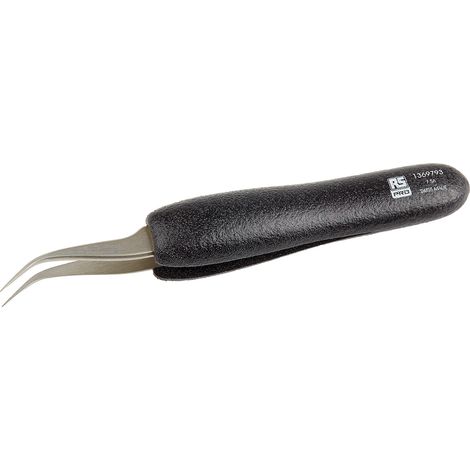 Brucelles RS PRO 7.SA.DN ESD pointe Incurvé, fin en inox, L. 120 ( Prix pour 1 ) (1/2)