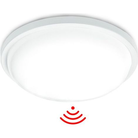Aufun Plafonnier LED 15W Avec Détecteur, 1200 Lm, Ultra-Plat, IP44, Blanc Froid, Pour Couloir, Salle De Bain, Cuisine (1/5)