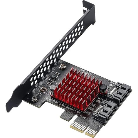 Carte d'extension PCIe Gen3 vers SATA 3.0 pleine vitesse (1 x PCIe vers 2 SATA)