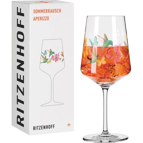 Verre à apéritif 500 ml - série n° 12 avec motif colibri très coloré - Made in Germany (1/5)
