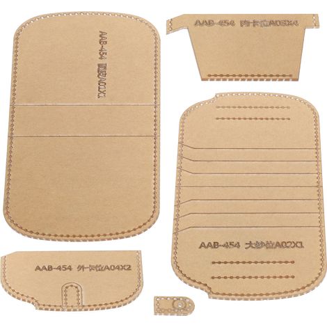 Short Wallet Acrylic Template Purse Stencil DIY Mould Tool Leather Handcrafting Pattern (1/5)