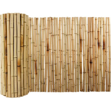 Casa Pura – Canisse en bambou ronds 100 x 250 cm – Diamètre Ø 26 mm – Résistante à l'humidité – Pour séparation d'espace et occultation